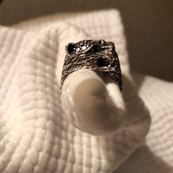 Sterling Silver 925 Panther Ring fits 6.75 to 8 - Picture 6 of 8